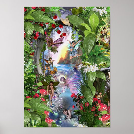 Poster Fairy Kingdom forest dreamland imaginaires histoir (Devant)
