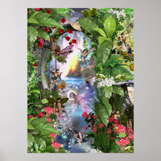 Poster Fairy Kingdom forest dreamland imaginaires histoir (Devant)