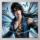 Poster Fairy Prince with Emerald Eyes & Shimmering Wings (Devant)