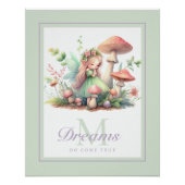 Poster Fairy Princess Champignons Jardin Inspiration (Devant)