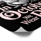 Poster Fairy Raccoon En Octobre Nous Portons Pink Breast (Coin)