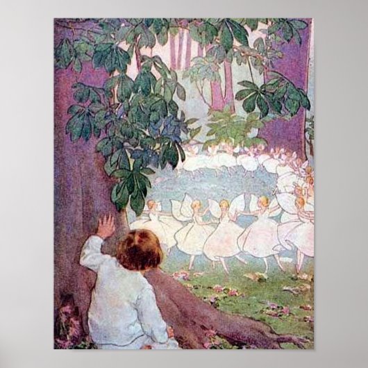 Poster Fairy Ring Danse Fairy Art Vintage (Devant)