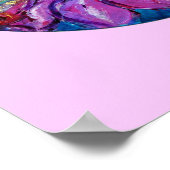 Poster FAIRY TAILLES jaune rose bleu vert (Coin)