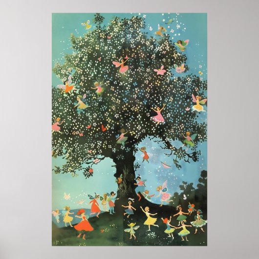 Poster Fairy Tale Art Print Enchanted Forest Dance (Devant)