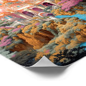 Poster Fairy Tale Castle Rose White Gold Imaginaire Art (Coin)