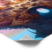 Poster Fairy Tale Castle Rose White Gold Imaginaire Art (Coin)