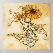 Poster Fairy with Flower (Devant)
