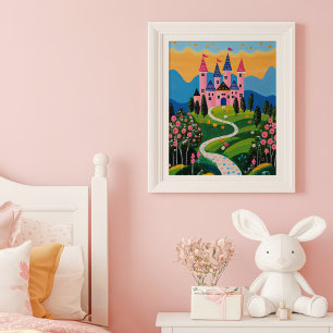 Poster Fairytale Castle Paysage Kids Wall Art