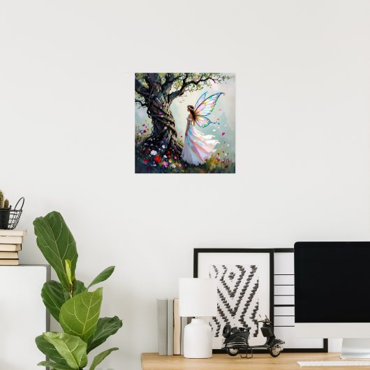 Poster Fairytale Inspired Fairy and Whimsical Tree (Bureau à domicile)