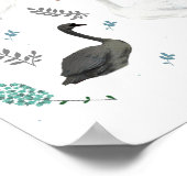 Poster Fairytale Swan Illustration Folk Botanical (Coin)