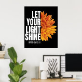 POSTER FAIS BRILLER TA LUMIÈRE (Bureau à domicile)