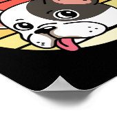 Poster Fais ce que je veux Frenchie Rétro Bouledogue Fran (Coin)