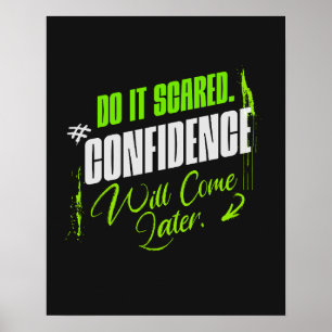 Poster Fais-le avec peur - Confiance motivationnelle
