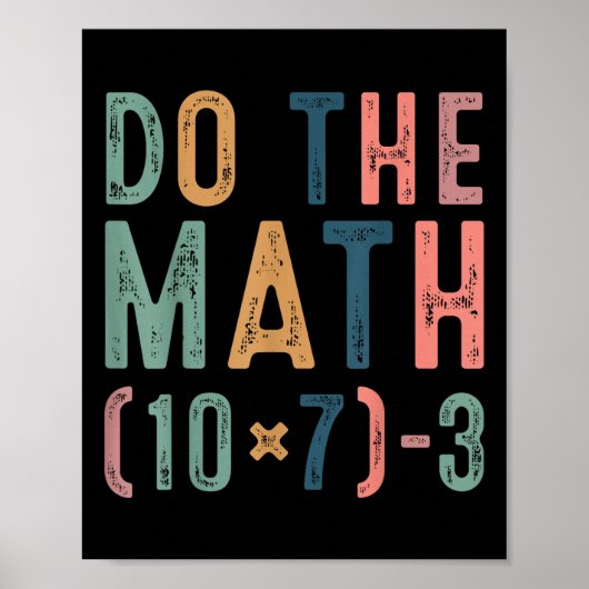 Poster Fais Le Calcul 67 Drôle Six Sept Mème Enseignant F (Devant)