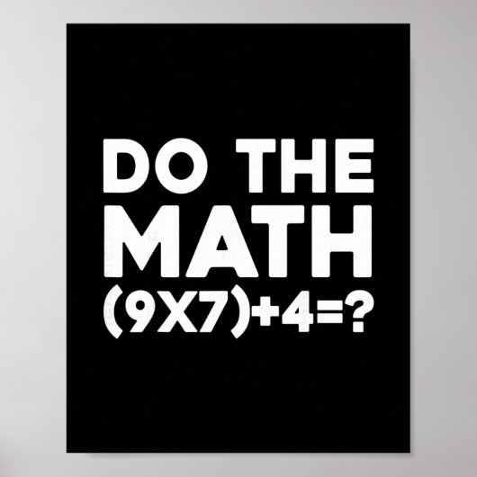 Poster Fais Le Calcul 67 Mème 1  (Devant)