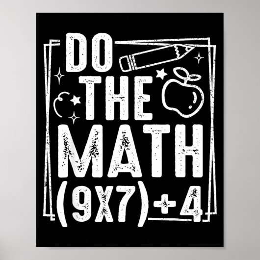 Poster Fais Le Calcul 67 Meme 6 7 Drôle Six Sept Femmes (Devant)