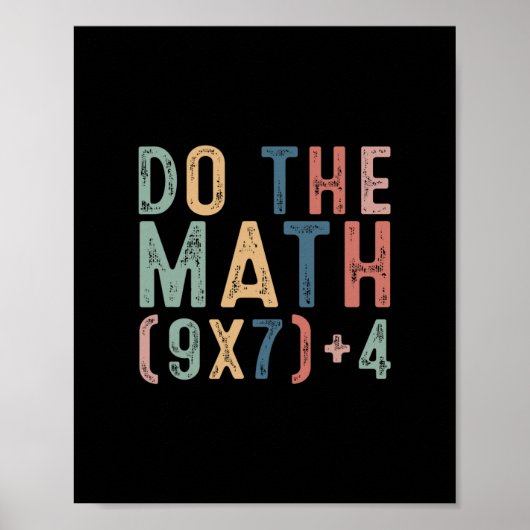 Poster Fais Le Calcul 67 Mème Drôle Six Sept Hommes Femme (Devant)