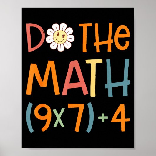 Poster Fais Le Calcul 67 Mème Drôle Six Sept Prof De Math (Devant)