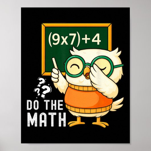 Poster Fais Le Calcul 67 Mème Drôle Six Sept Professeur É (Devant)