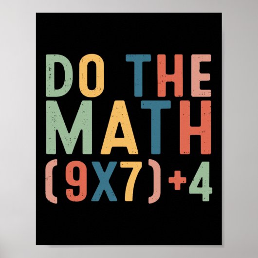 Poster Fais Le Calcul 67 Six Sept Mème Enseignant Élève H (Devant)