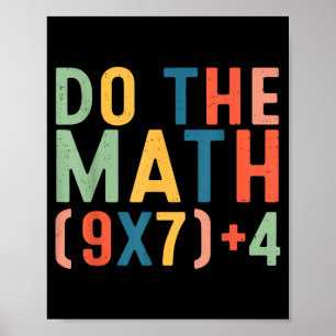 Poster Fais Le Calcul 67 Six Sept Mème Enseignant Étudian
