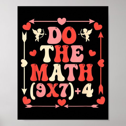 Poster Fais l'équation mathématique Saint-Valentin Prof d (Devant)