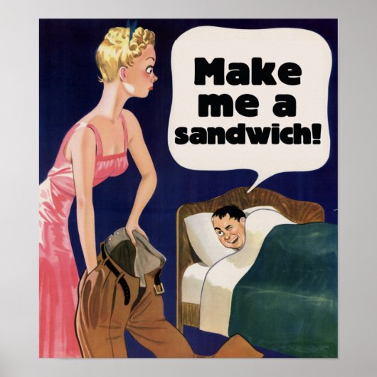 Poster Fais-moi un sandwich (Devant)