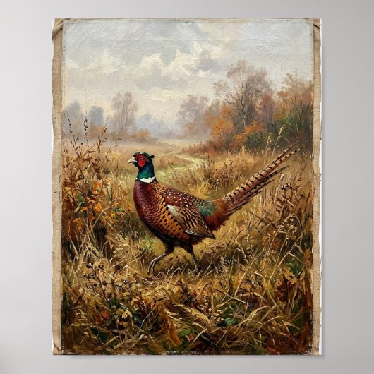 Poster Faisan à collier d'automne I (Devant)