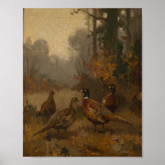 Poster Faisan à collier d'automne II (Devant)