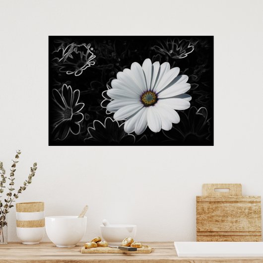 Poster Faisceaux et nuances de gris (Cuisine)