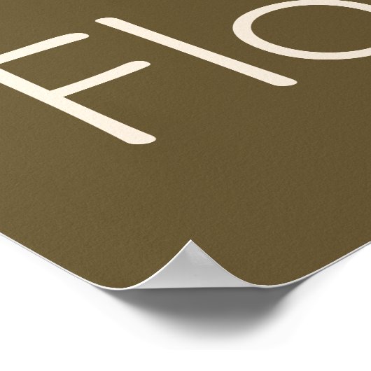 Poster Faisée de couleur neutre (Coin)