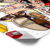 Poster Faisons cuire Pop Art Tattoo Lady Baking (Coin)