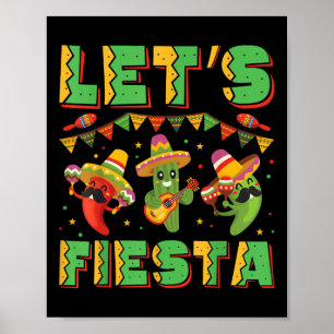 Poster Faisons de la Fiesta Cinco De Mayo des fêtes mexic