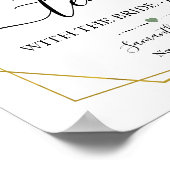 Poster Faisons du thé pour la douche de mariée verdure or (Coin)