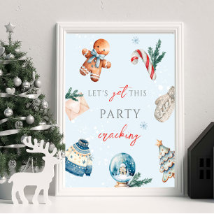 Poster Faisons en sorte que cette fête crie l'hiver premi