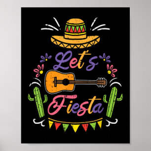 Poster Faisons Fiesta Cinco De Mayo Parti Mexicain Hommes