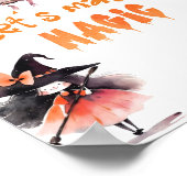 Poster Faisons la fête d'Halloween sorcières magiques (Coin)