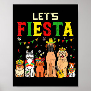 Poster Faisons la fête équipe de chiens animal familier a