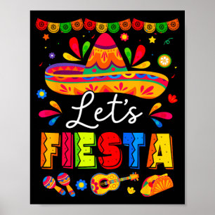 Poster Faisons la fête mexicaine fiesta squad cinco de