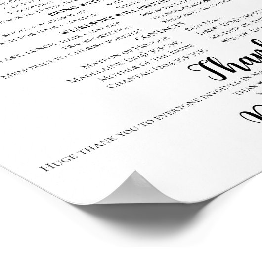 Poster Faisons-le ! - Calendrier simple du jour de mariag (Coin)