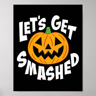 Poster Faisons-nous fondre drôle Halloween Citrouille Smi