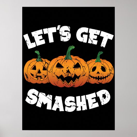 Poster Faisons tomber Citrouille Jack-o'-lantern Hallowee (Devant)