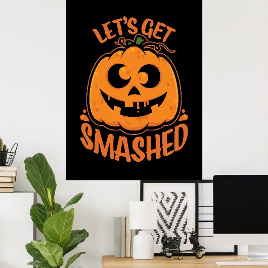 Poster Faisons tomber Tipsy Halloween Jack-O’-Lantern (Bureau à domicile)