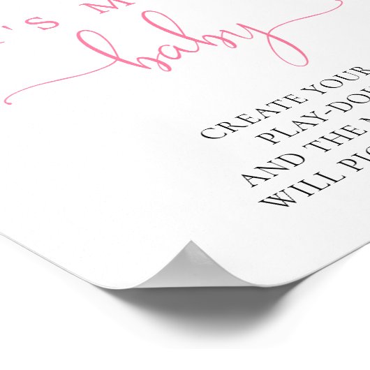 Poster Faisons un bébé amusant jeux de baby shower (Coin)