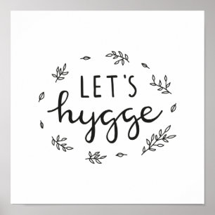 Poster Faisons un hygge de lettrage moderne