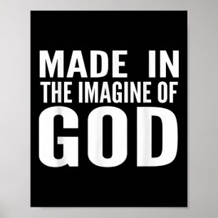 Poster Fait à l'image de Dieu Jésus Bible chrétienne Dire