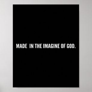 Poster Fait à l'image de Dieu Jésus Bible chrétienne dit