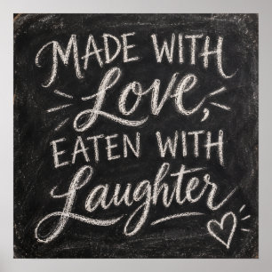 Poster Fait Avec Amour, Mangé Avec Rire