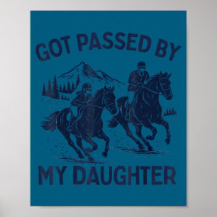 Poster Fait du cheval avec ma fille Cavalière Équestre Pa