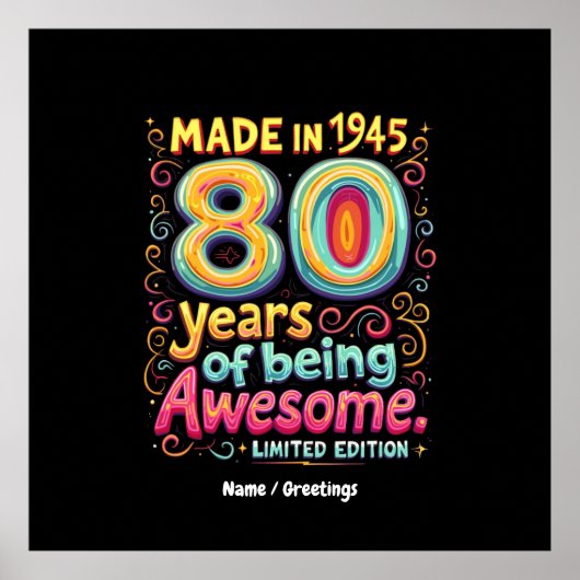 Poster Fait en 1945, 80 ans d'être génial (Devant)